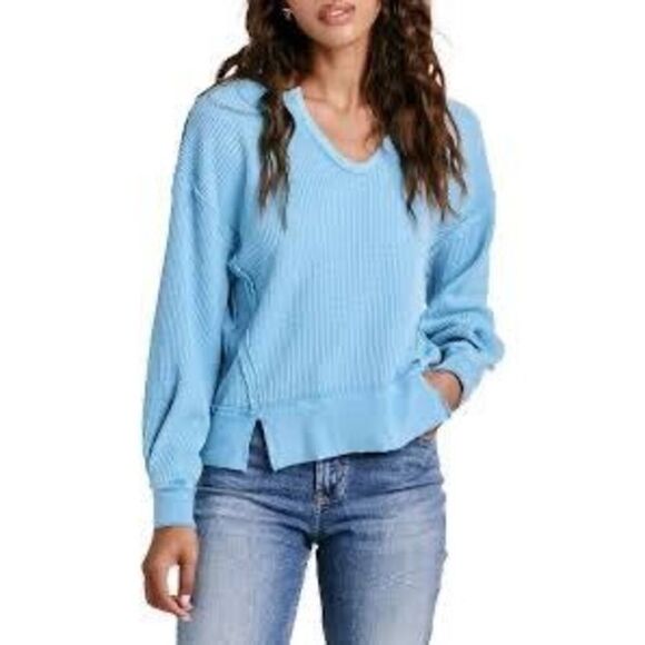 Dear John Zara Thermal Pullover Sweater Sz XL Adriatic Blue 76.00 NEW - Picture 1 of 7